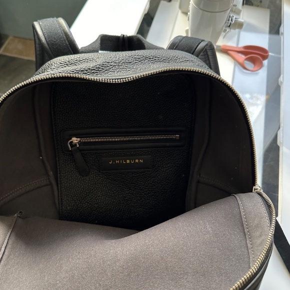 Italian  Leather Black Backpack - Picture 10 of 11